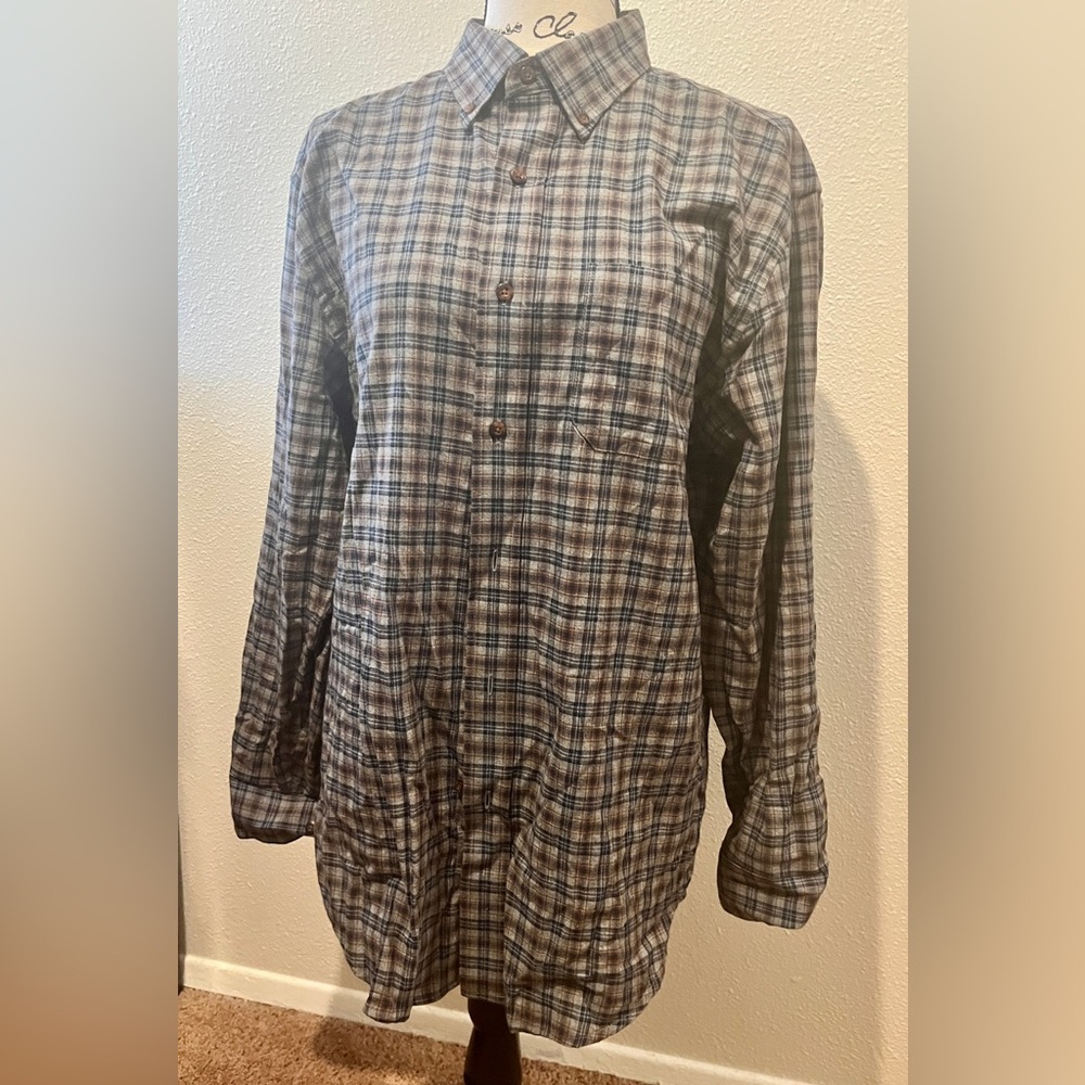 Pendleton Mills, Landry Plaid Button Down Shirt 9… - image 1